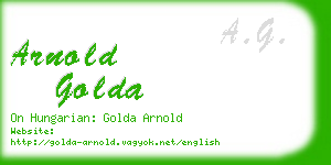 arnold golda business card